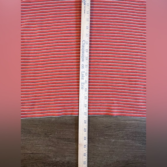 Polo Ralph Lauren Shirt Mens Large Orange Stripe Custom Fit Preppy Casual PoloB7 - Picture 6 of 6